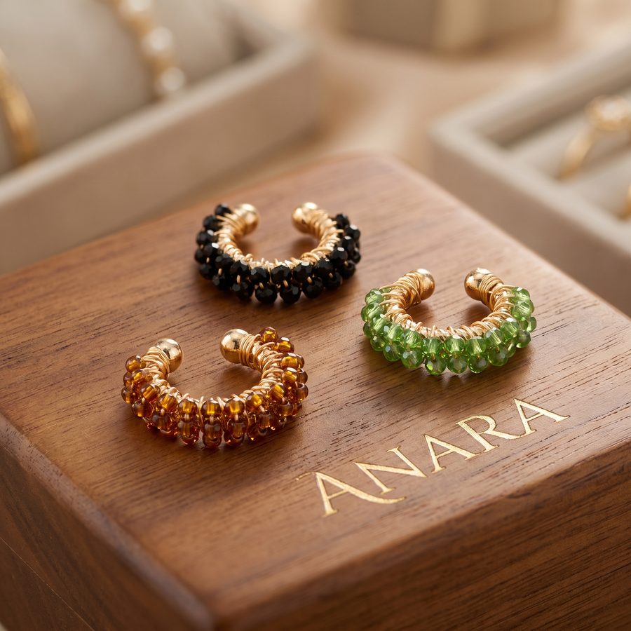 Ear cuff Golden Glow
